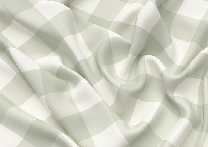 Gingham, Bud Green - Roman Blind - Image 4